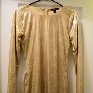 Gold sequin dress